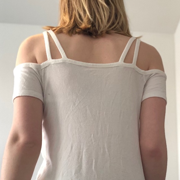 White Cold Shoulder Top - Picture 3 of 3